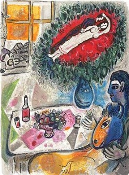 Marc Chagall Painting - Reverie contemporary Marc Chagall